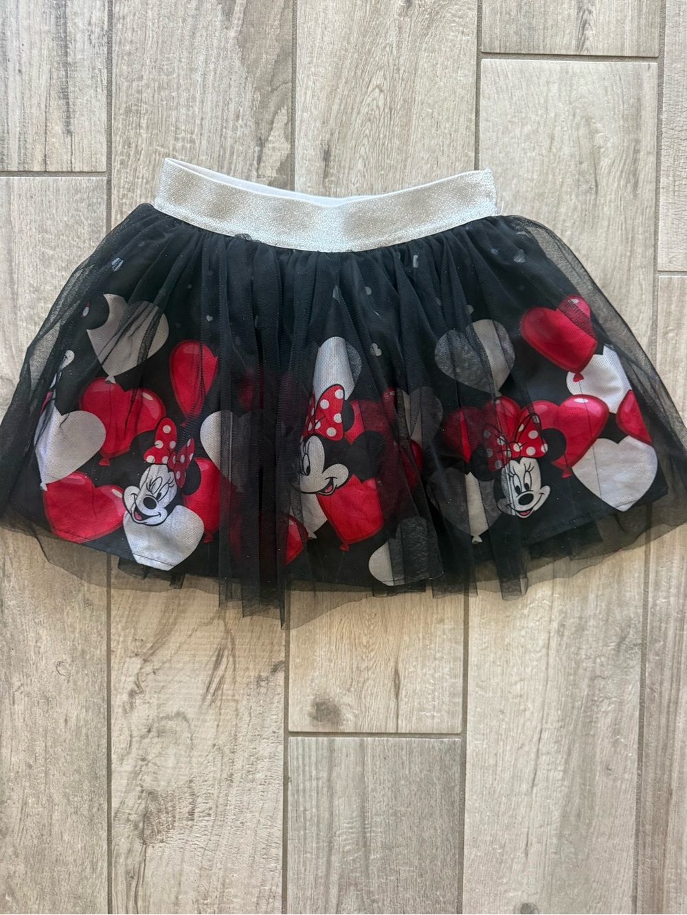 Disney Minnie Mouse Black Tulle Heart Skirt